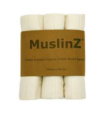 MuslinZ® bambusest ja org. puuvillast musliinid (3 tk)