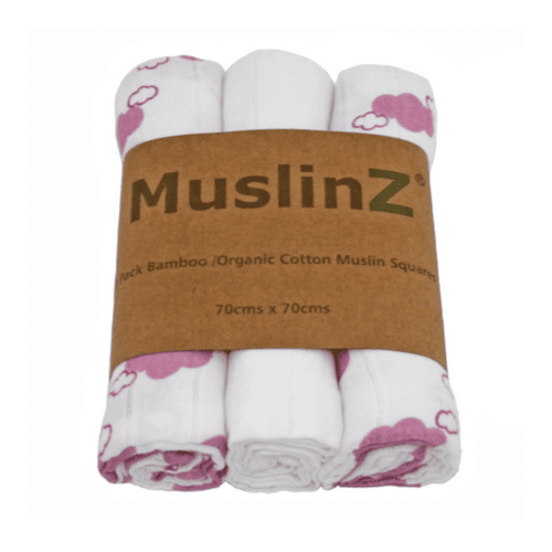 MuslinZ® bambusest ja org. puuvillast musliinid (3 tk)